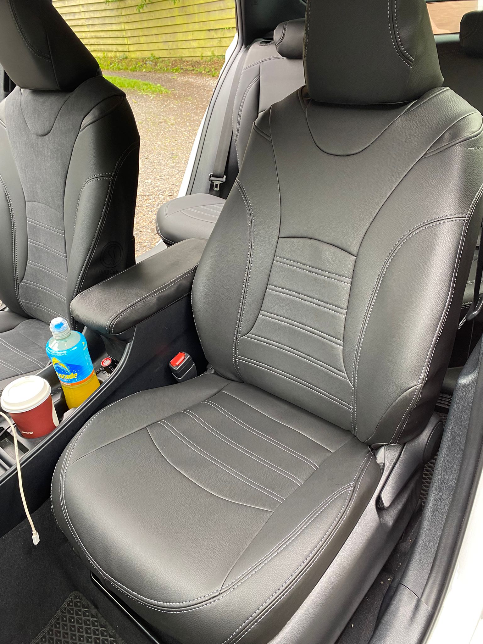 ECO Leather seat cover — black finish